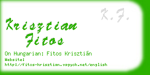 krisztian fitos business card